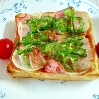 【お手伝いレシピ】☆食パンでピザ風トースト☆